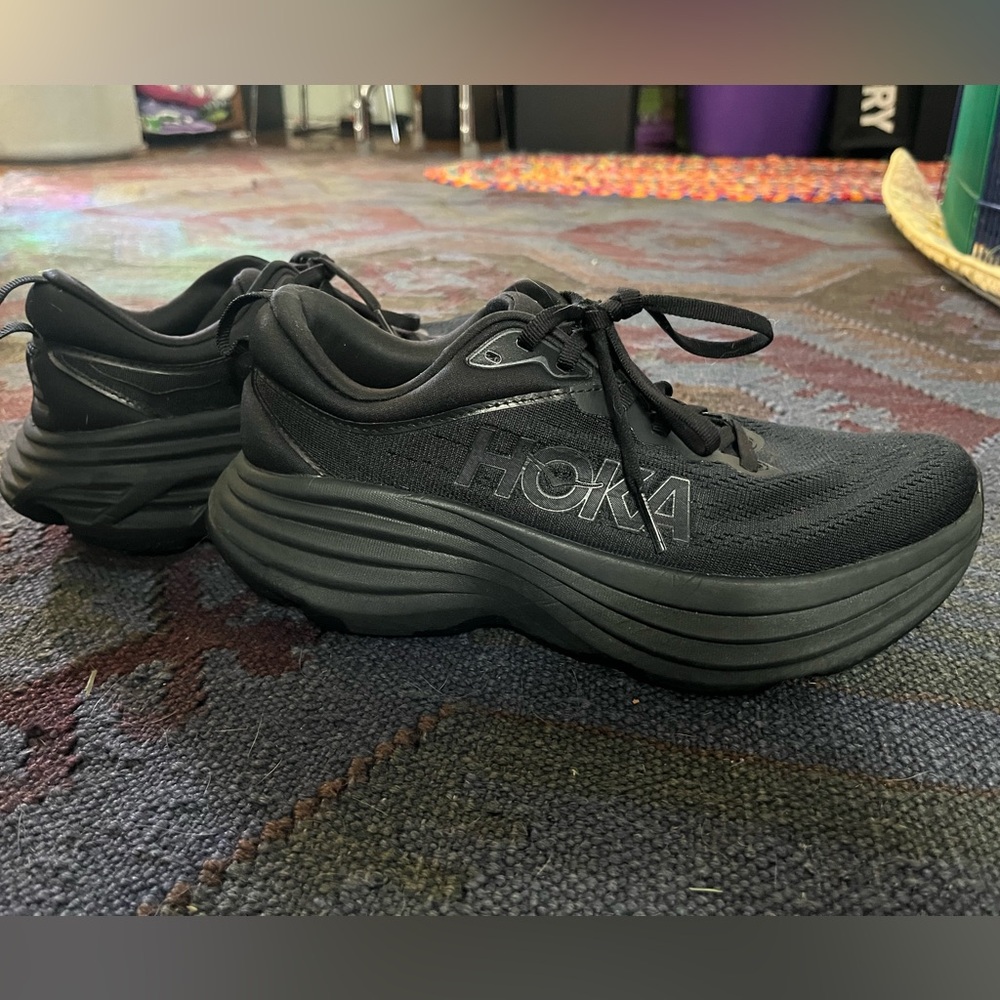 Hoka Bondi 8 Women’s Black Sneakers Size 8